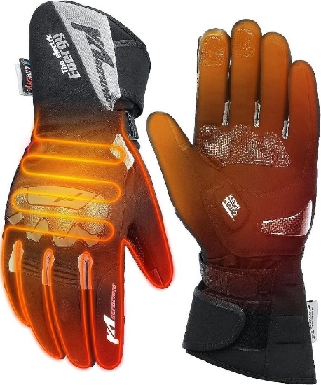 KEMIMOTO Heated Motorcycle Gloves for Men and Women with Hard Protective Shields
