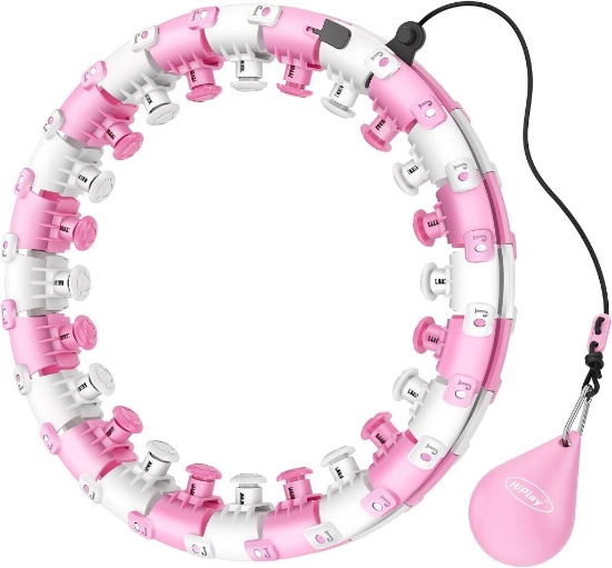 HiPlay Smart Hula Hoop Non-Fall Light Red + White
