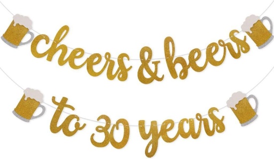 Rhdekoein Cheers Beer 30th Vintage Decoration
