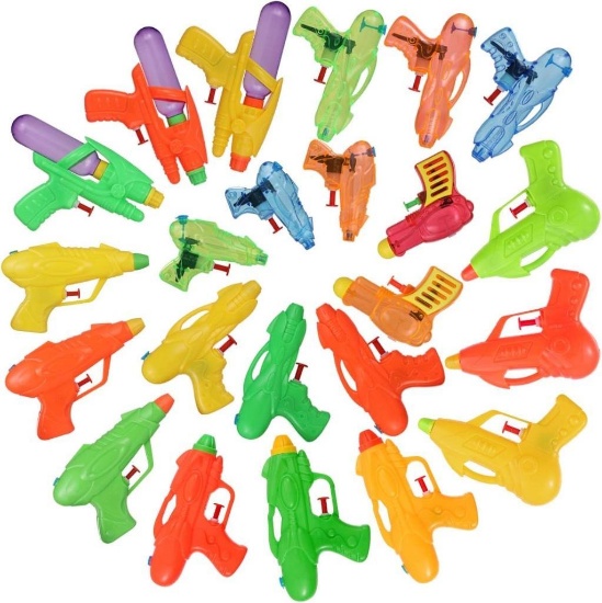 Yeahibaby Plastic Water Pistols, 24Pcs