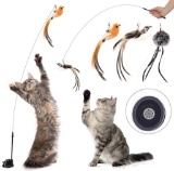 Pack of 5 Cat Bells Magic Wand Cat Toy