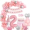 Tophope balloon 2nd birthday pink happy birthday