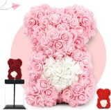 TYKUA Rose Gift Bear with Lace Edge Handmade
