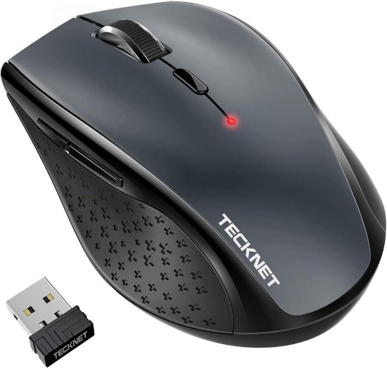 TECKNET Optical USB Wireless Mouse 2.4G Purple