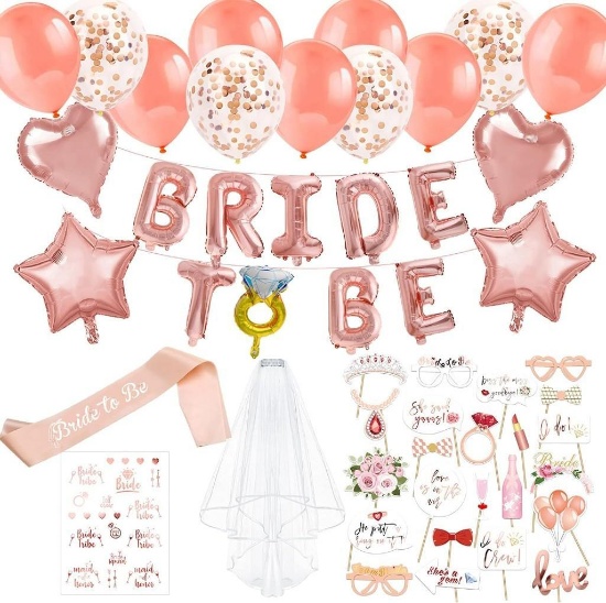 HOWAF Rose Gold Hen Party Decoration Accessories