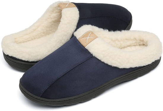 WETIKE Men's Winter Warm Indoor Slippers 44/45EU