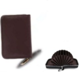 Maduoer Credit Card Holder, Anti-Degauss Card Case, Zip Wallet, Coffee