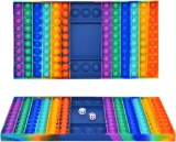 XXL POP GAME ZAPPEL THOUTE, Rainbow Chess Board Push Bubble Popper Fiddle Sensory Toy
