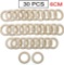 JZK 30 x 6 cm Natural Wooden Rings Small for