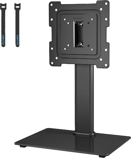 BONTEC TV Stand Monitor Stand for 17-43 Inch LCD LED OLED Plasma Flat & Curved TV & Monitor