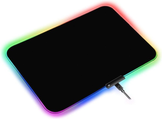 Lesvtu Gaming Mouse Mat, RGB Mouse Pad, Black