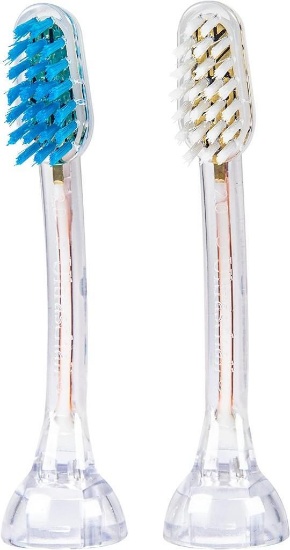 emmi...-dent 2X E2 Toothbrush Heads 1 Blue + 1White