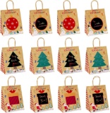 HOWAF 12 x XXL Christmas Gift Bags with Handle