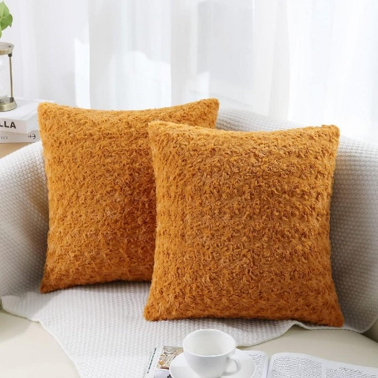 Homaxy Set of 2 Velvet Cushion Covers, 50 x 50 cm