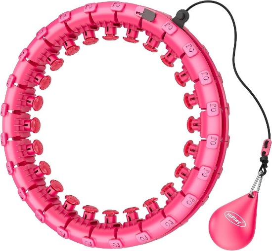 HiPlay Smart Hula Hoop, Does Not Fall Down, Red