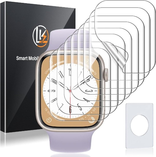 LK Pack of 8 Screen Protectors for Apple Watch