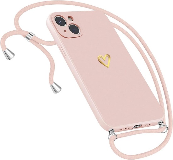 Mobile Phone Chain for iPhone 13 Pro Max Heart