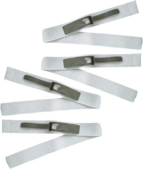 EXCEART Pack of 4 Catheter Strap Leg White
