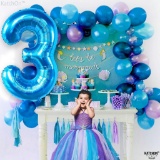 Tophope Balloon 3rd Birthday Blue Foil Balloon