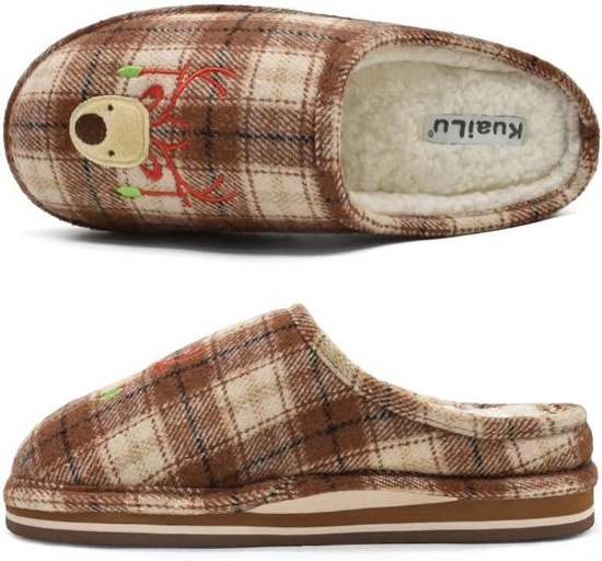 KuaiLu Women's Slippers Christmas Winter Slippers