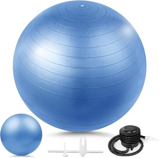 Overmont Gymnastics Sit Training Ball 65 cm, Blue