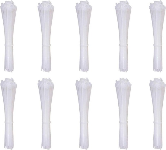 Gemony 500 Pcs Nylon Cable Ties for Home, Office