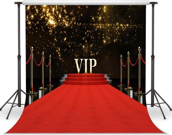 LYWYGG 8 X 8 Ft The Glittering Red Carpet