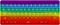 OleOletOy Fidget Keyboard Push Pop, Rainbow