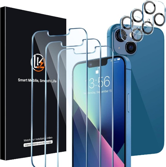 LK Pack of 3 + 3 Tempered Glass Screen Protector