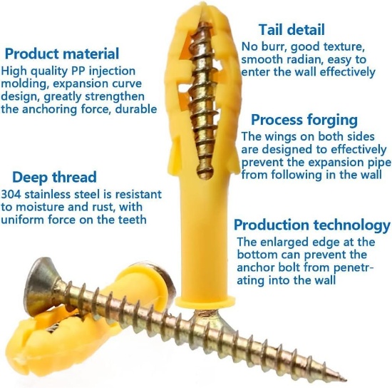 Fahibin Dowels and screws assortment, universal