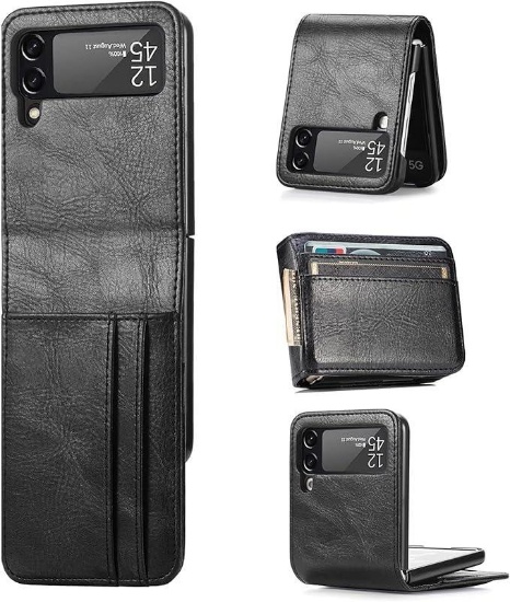FTRONGRT Case for Samsung Galaxy Z Flip 4, PC+PU