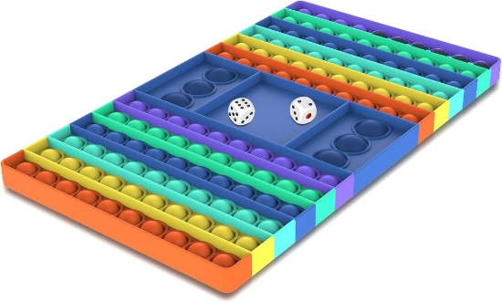 ELASMIN XXL Pop Game Fidget Sensory Toy, Rainbow