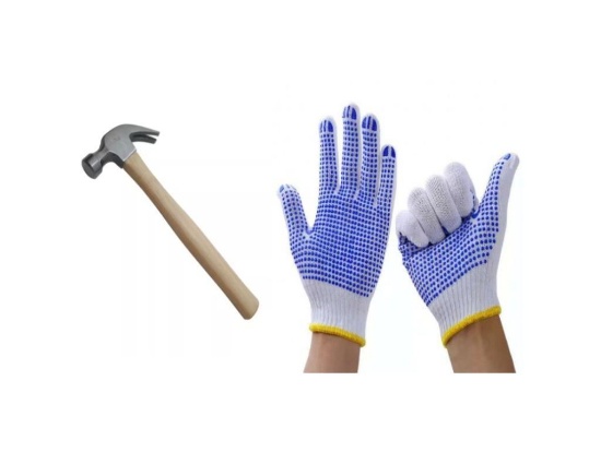 Knitted Gloves and Hammer