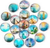 Fridge Magnets,18 Pieces Decorative Glass Magnets
