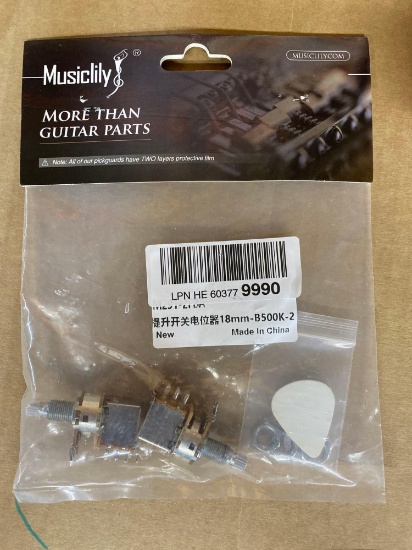 Musiclily Brass Audio Taper Potentiometers for Electric Guitar (Set of 2) - $12.00 MSRP