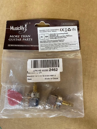 Musiclily Brass Audio Taper Potentiometers for Electric Guitar (Set of 2) - $12.00 MSRP