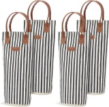 ZORMY 4 Pack - Single Bottle Insulated Wine Tote, $16.99 MSRP