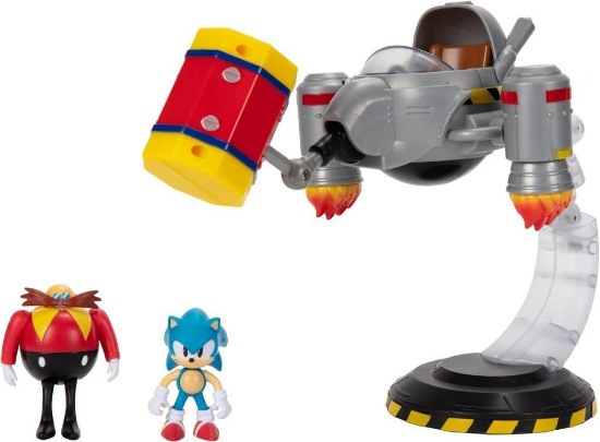 Sonic The Hedgehog Egg Mobile Battle Set with Sonic & Dr. Eggman 2.5 Inch Action Figure, $39.99 MSRP