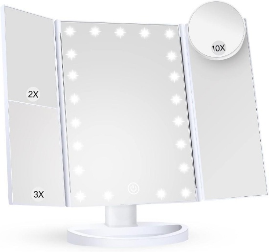 KOOLORBS Makeup 21 Led Vanity Mirror with Lights, 1x 2x 3x Magnification, $39.99 MSRP