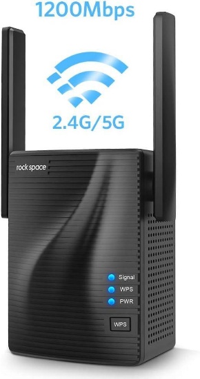 WiFi Extender - rockspace Wireless Signal Booster up to 2640sq.ft, 2.4 & 5GHz, $34.99 MSRP