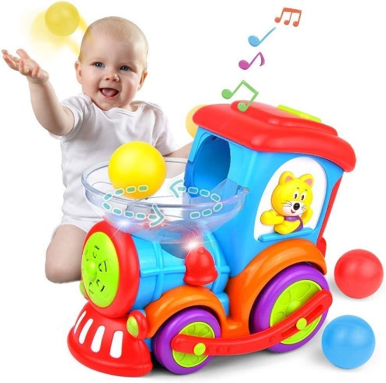 Kidpal Drop n Go Train Ball Poppin Baby Toy with Sound Colorful Motor Skills, $39.99 MSRP