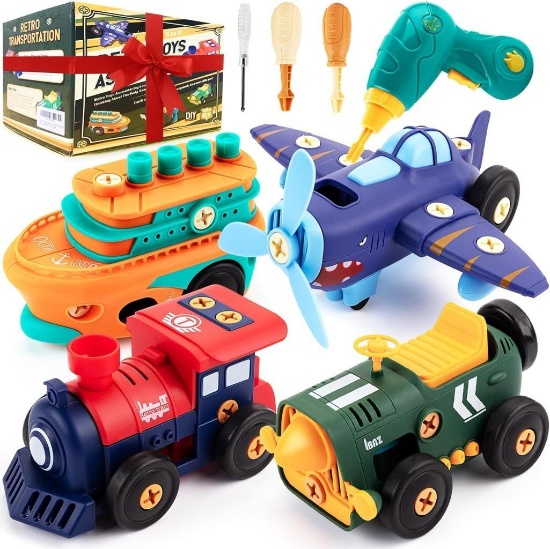 Take Apart Toys Set for Boys and Girls with Engine & Electric Drill Tool, $34.99 MSRP