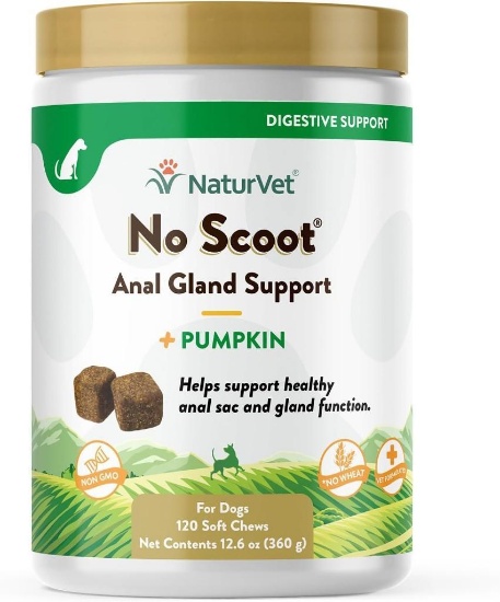 NaturVet - No Scoot for Dogs - 120 Soft Chews - Plus Pumpkin, $26.99 MSRP