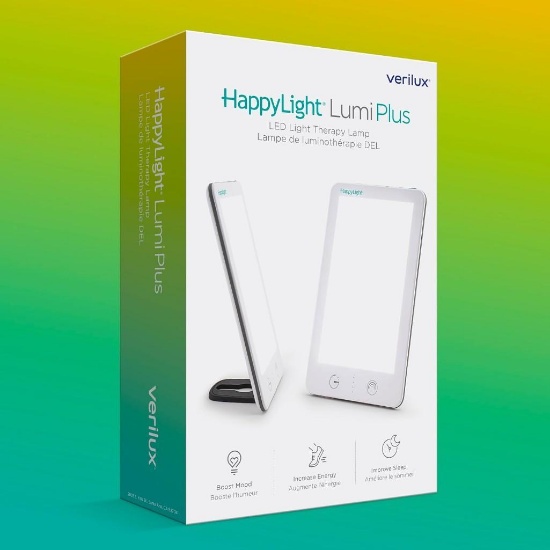Verilux HappyLight Lumi Plus - Light Therapy Lamp with 10,000 Lux, UV-Free, $44.99 MSRP