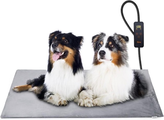 Pet Heating Pad, 6 Adjustable Temperature Dog Cat Heating Pad with Timer, $65.99 MSRP