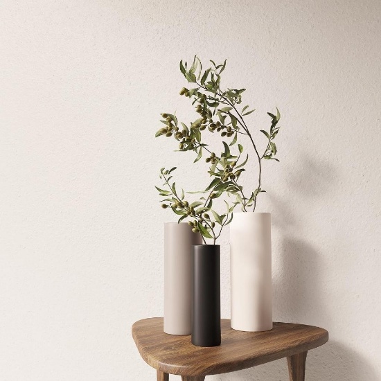 Minimalist Ceramic Flower Vase Set of 3 (White, Grey & Black), $41.99 MSRP