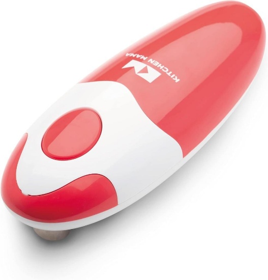 Kitchen Mama Red Automatic Smooth Edge Can Opener - Battery Operated, Food-Safe, $39.99 MSRP