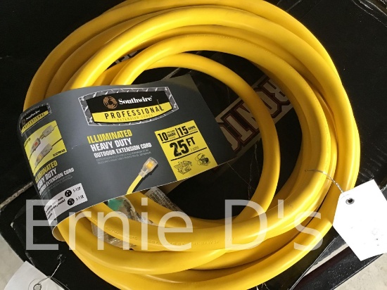 New/Unused Southwire Illuminated HD 25' Outdoor Extension Cord