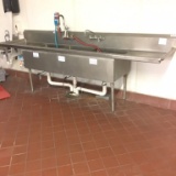 Three compartment sink