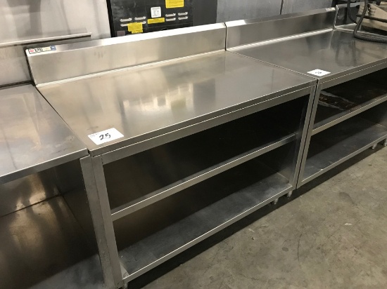 4' Stainless cabinet with backsplash